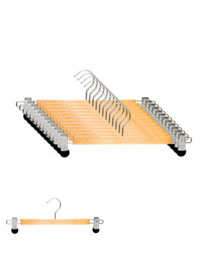 2000 Ganchos Para Pantalones Con Clips Antideslizantes Madera